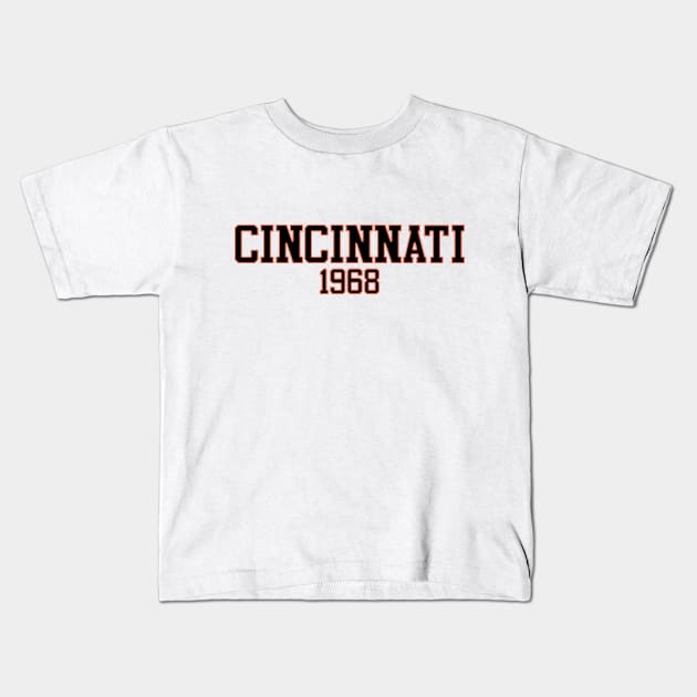 Cincinnati 1968 (variant) Kids T-Shirt by GloopTrekker